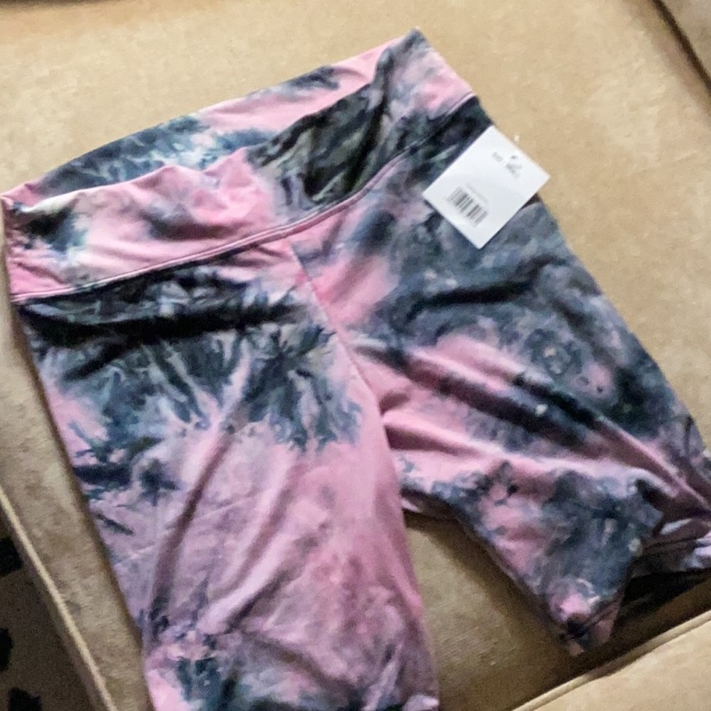 Sweetheart Clothing Pink and Black Artistic Bike Shorts